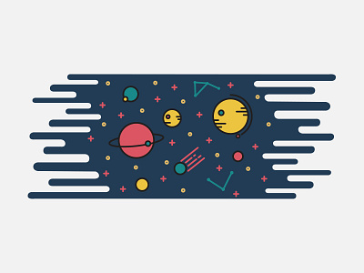 Outer Space 404 comet error illustration outer space page planet planets space starts vector
