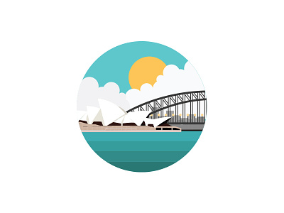 Sydney Opera House australia bridge building design icon illustration monument sydney travel