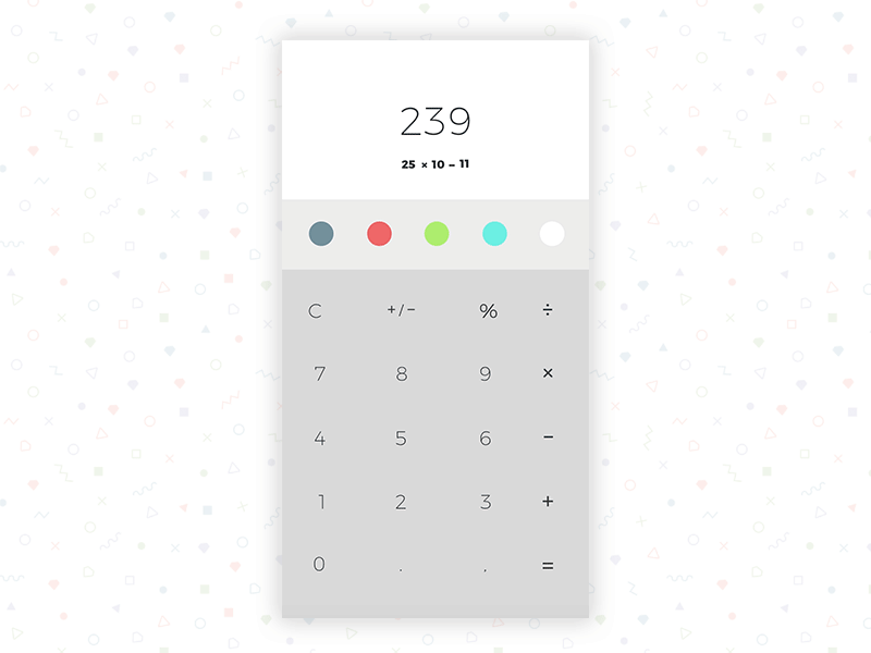 Daily UI #004 - Calculator animation calculator color dailyui dailyui100 design minimal mobile simple ui ux