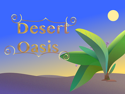 Desert Oasis desert oasis illustration