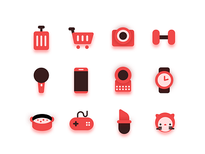 Red Icon design icon illustration ui