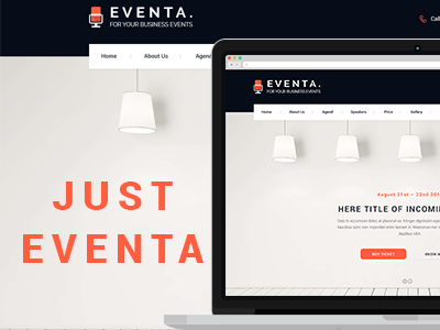 Eventa Version 1.0 clean corporate events psd ui ux web design