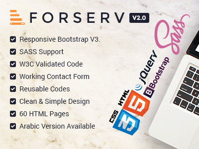 FORSERV Multi-Purpose Hosting Website bootstrap css3 domain envato forserv hosting html5 jquery sass scss servers themeforesr