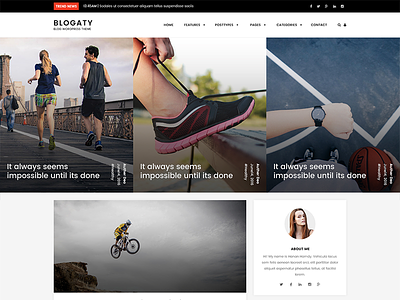 Blogaty agency community homepage landing photoshop ui design ux web website