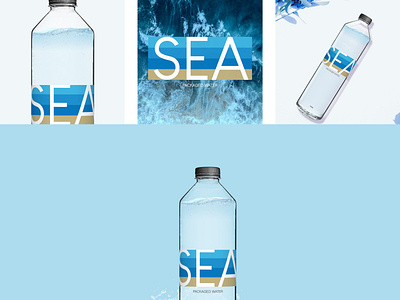 SEA Water Package Design design inspiration logodesign package design package mockup packaging waterbottle