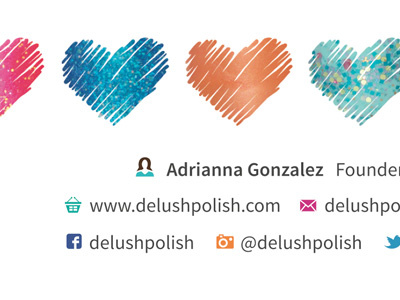 Delush Polish Business Card (Back)