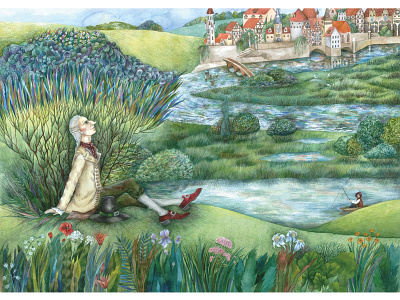 Illustration for Hoffmann's fairy tale "Golden Pot"