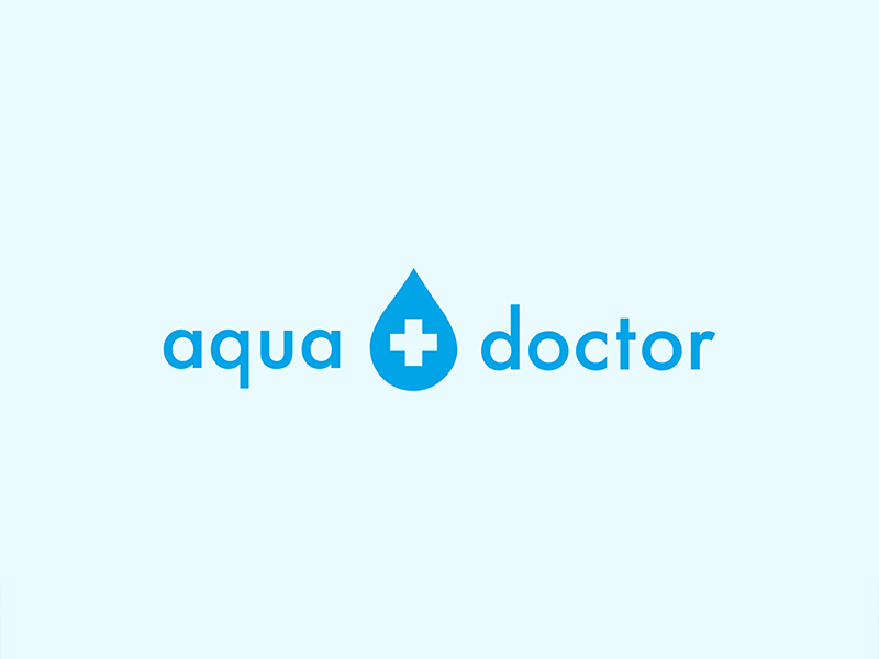 Aqua Doctor design typography branding identity logo