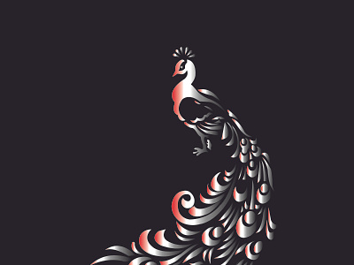 peakcock red 01 animal colors design flat graphic design illustration illustration art illustrator minimal vector