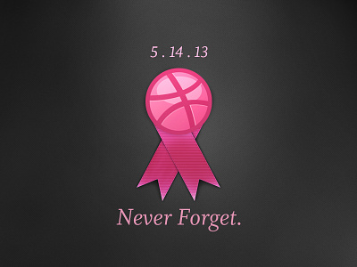 Always Remember 2013 adam trageser basketball crash dribbble funny icon lol lost may memorial pink remember ribbon sad serif server shot