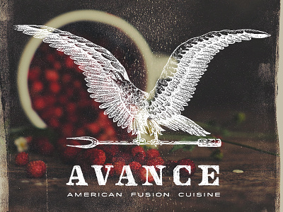 Avance adam trageser american avance etching food fz media design inc hand type illustration lettering logo retro typography