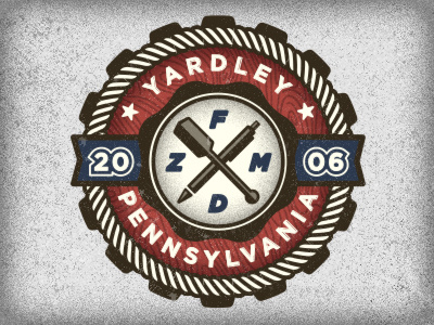 Fz Media Design adam trageser badge banner design icon logo oar patch pencil rope vintage