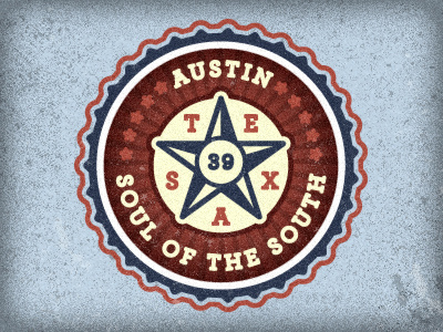 Soul Of The South 1839 adam trageser austin design icon logo patch patriot soul south star texas