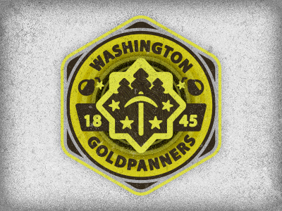 Washington Goldpanners adam trageser bomb design gold icon logo nugget patch pick star washinton
