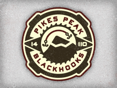 Pikes Peak Blackhooks adam trageser badge climbing design hook logo mountain patch pikes peak