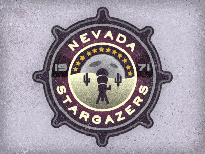 Nevada Stargazers adam trageser badge cactus circle design icon logo nevada night patch space star telescope