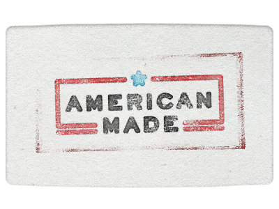 American Made factory stamp american made patirotic paper star usa american made in america texture red white and blue industrial logo design mark two-left two left adam trageser vintage type