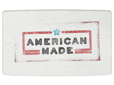 American Made adam trageser america american american made design factory industrial logo made in mark paper patirotic red white and blue stamp star texture two left two left type usa vintage
