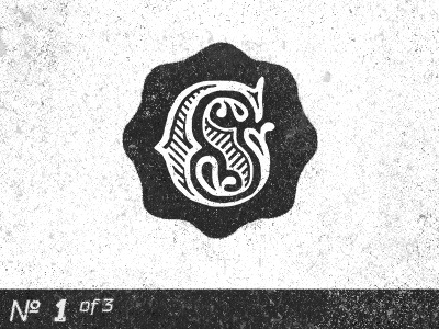 "CS" Monogram (GIF) adam trageser branding c circle country cs design gif hand done lettering lettering co logo monogram s signet stamp texture two left two left type vintage wax seal western