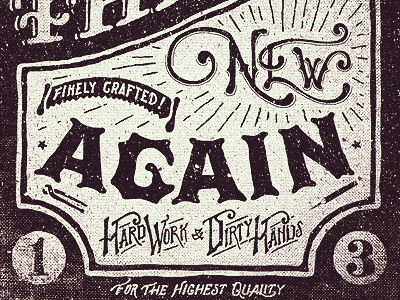 Make Old Things New Again 2013 adam trageser branding craft design download free freebie hand done illustration iphone lettering new year number quality resolution retro sign texture to resolve project two left type typography vintage wallpaper