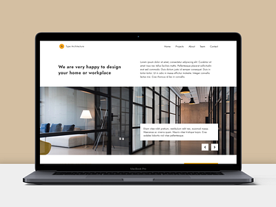Type Architecture Home Page design ui website