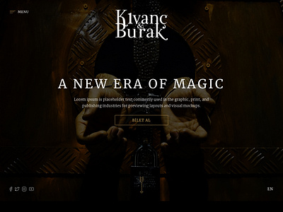 Kıvanç & Burak Home Page UI Design