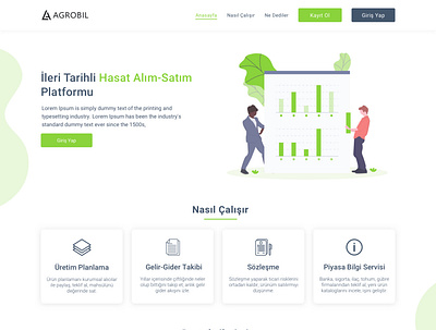 Agrobil Landing Page dashboard design ui website