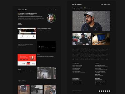 Dark Mode - baransomakli.com about page dark mode dark theme dark ui design portfolio ui website