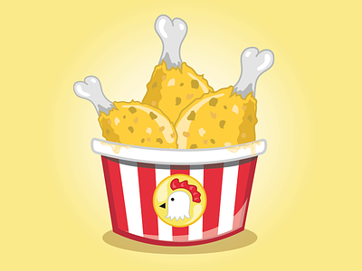 Fast Food Festival - Chicken Bucket bucket chicken concept art fast food festival illustration unhealthy