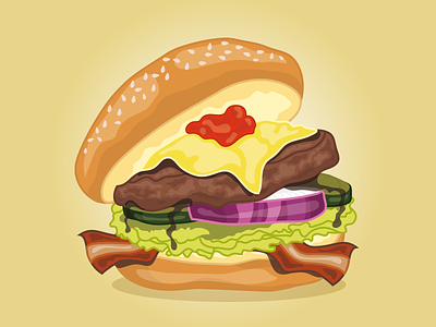Fast Food Festival Burger burger concept art fast food festival illustration unhealthy