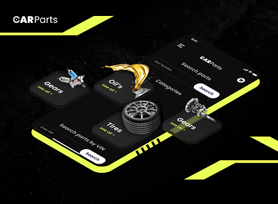 Car parts UI (mobile only) app branding design graphic design icon illustration logo ui ux vector