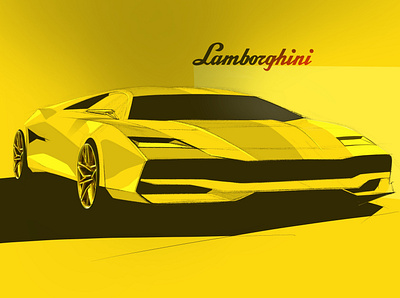 Lamborghini apple pencil automotive cars doodle ipad procreate product design sketch vehicle