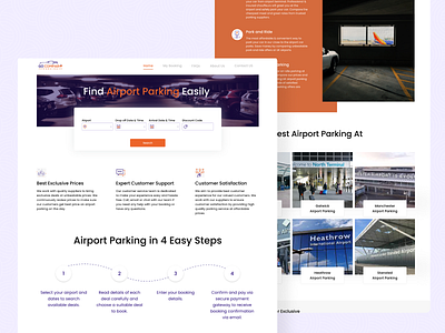 Airport parking landing page