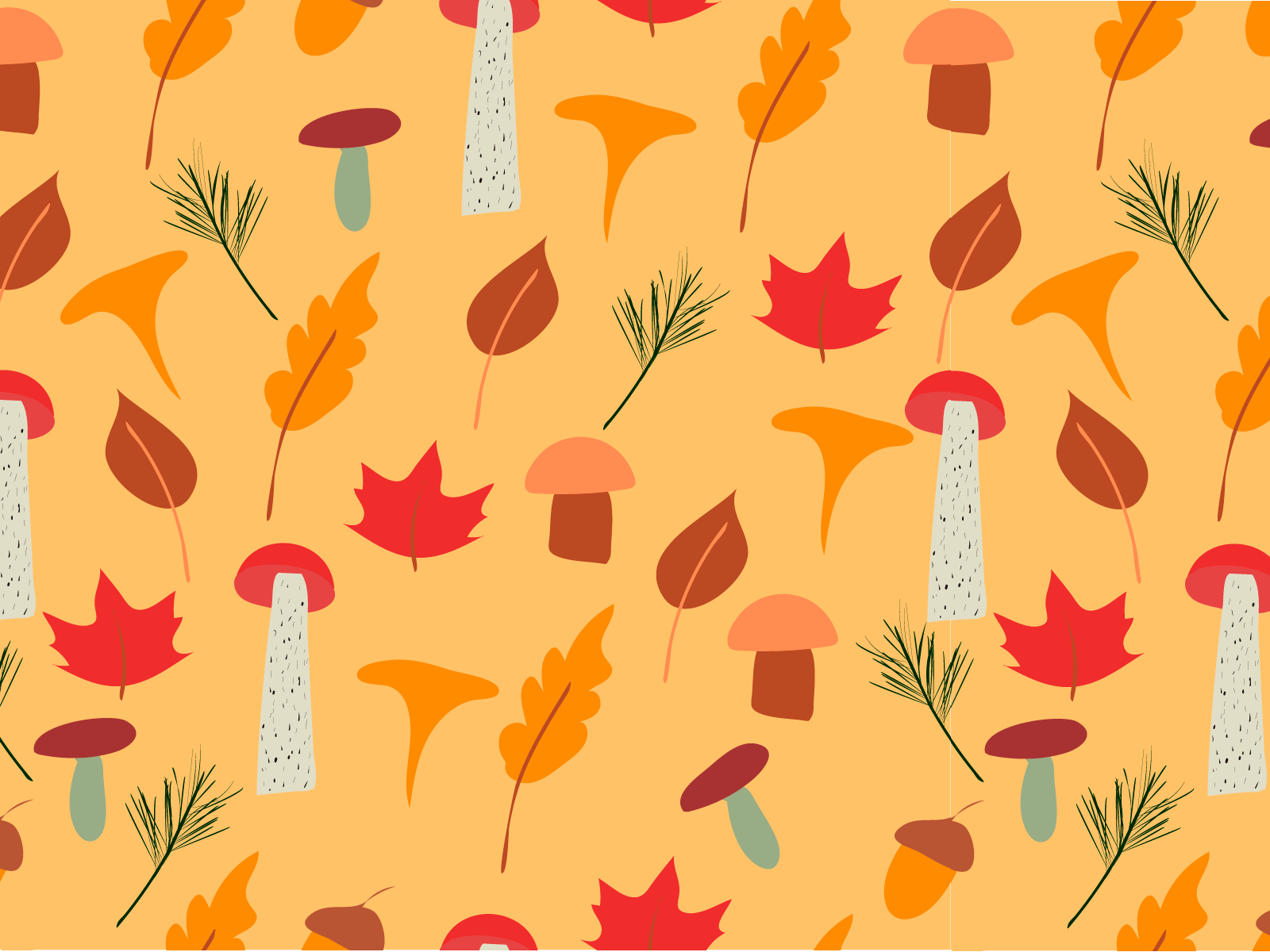 Autumn pattern by Natallia Bobrova on Dribbble