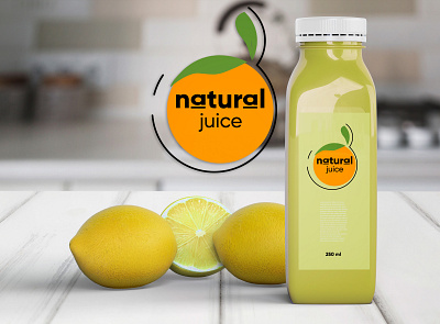 Logo for natural juice branding design graphic design illustration juice organic logo orange typography ui ux vector брендинг
