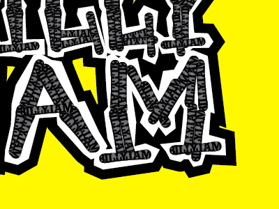Billy Jam - Snowboard Font events invert logo draft