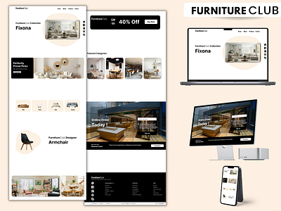 Furniture Club Website Ui Design For Furniture Store