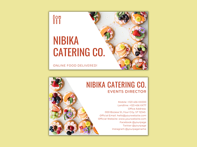 Nibika Catering Co  business logo & business card design