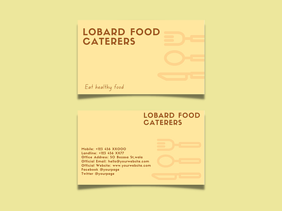 Lobard Food Caterers - Business Card Design & Logo Design