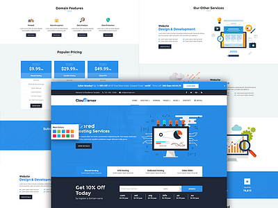 CloudServer | Responsive Web Hosting and WHMCS Template hosting hosting template responsive whmcs template technology voip vpn web hosting whmcs whmcs 7 whmcs hosting template whmcs integration whmcs theme