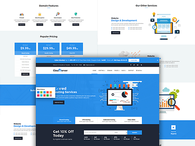 CloudServer | Responsive Web Hosting and WHMCS Template