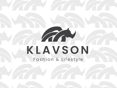 Klavson advertising branding fashion goldenratio graphic design illustration lifestyle logo monogram rhino vector