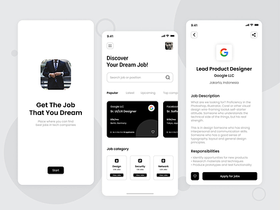 Job Search Mobile App - UI Design