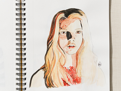 Women in Horror Month - Day 25 - The VVitch illustration ink sketchbook watercolor