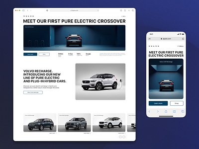 Volvo concept redesign website + mobile version auto cars clean concept design minimal minimalism redesign ui ux volvo web web design website website mobile version