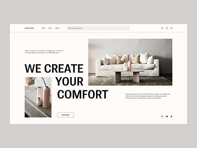 Concept website home decor shop