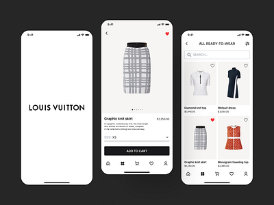 Louis Vuitton Mobile App Concept app clean concept design e commerce fashion louis vuitton minimal mobile ui ui design uxui