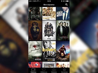 TV Shows Concept concept instant ios iphone player series show tv ui