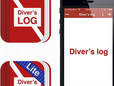 Diver's log promo divers icon lite log shot ui