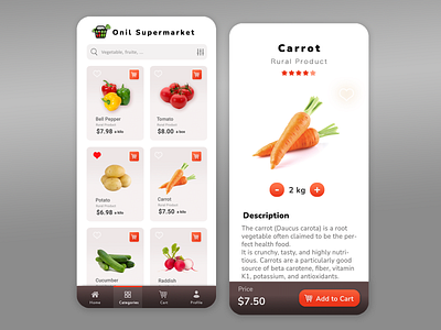 Online Supermarket App - 2020 adobe xd app design photoshop supermarket ui ux